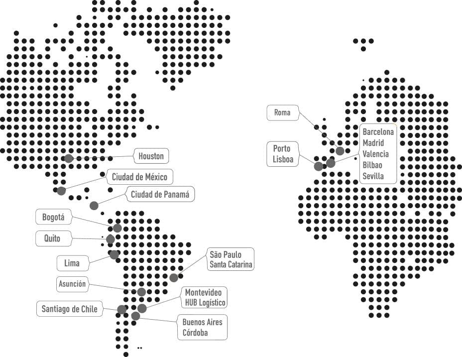 Presencia de Tempel Group en Iberoamérica