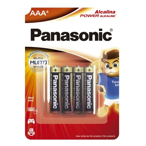 Pilas Alcalinas Panasonic Power AAA LR03XAB (Pack x4)
