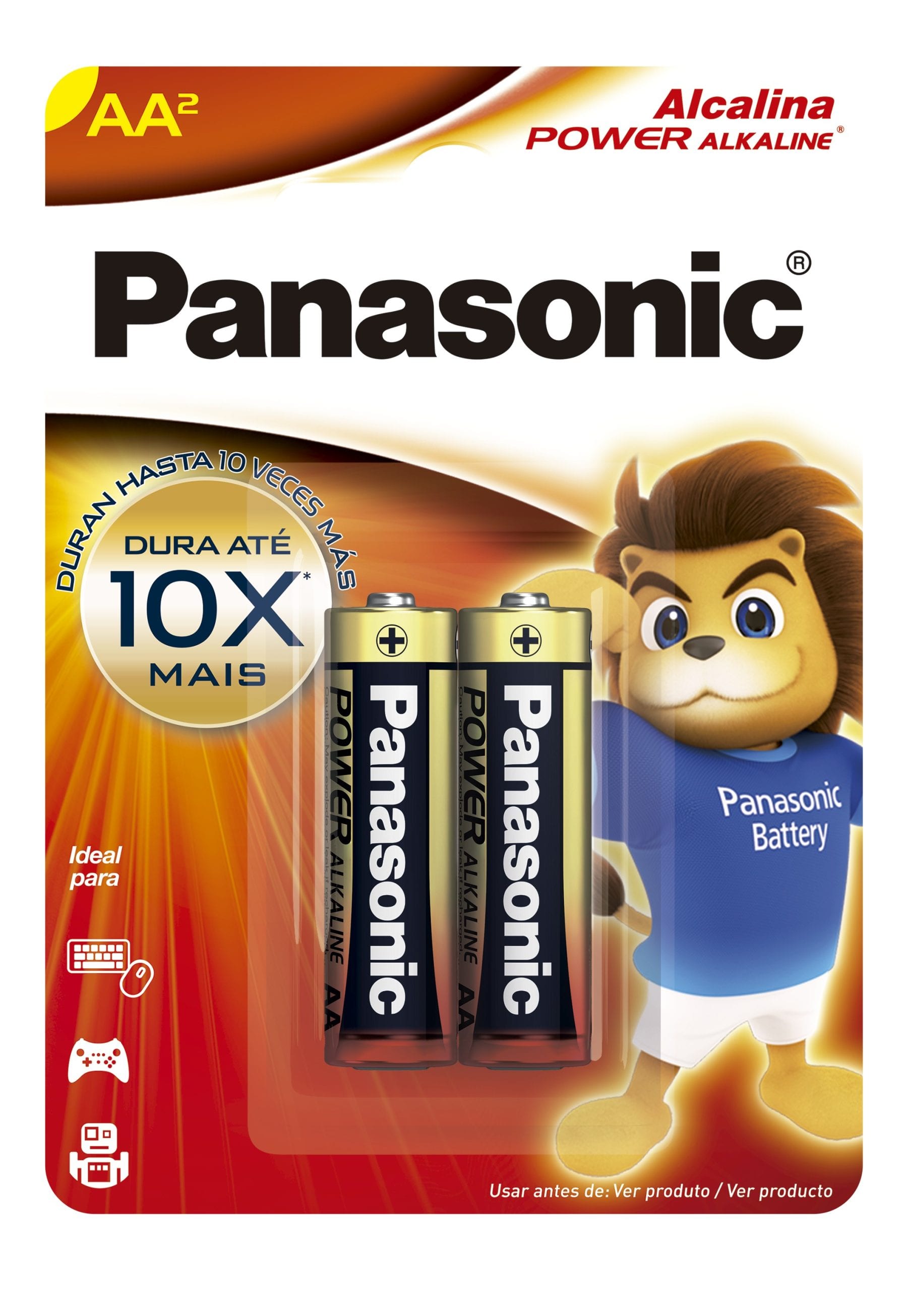 Pilas Alcalinas Panasonic Power AA LR6XAB (Pack x2)